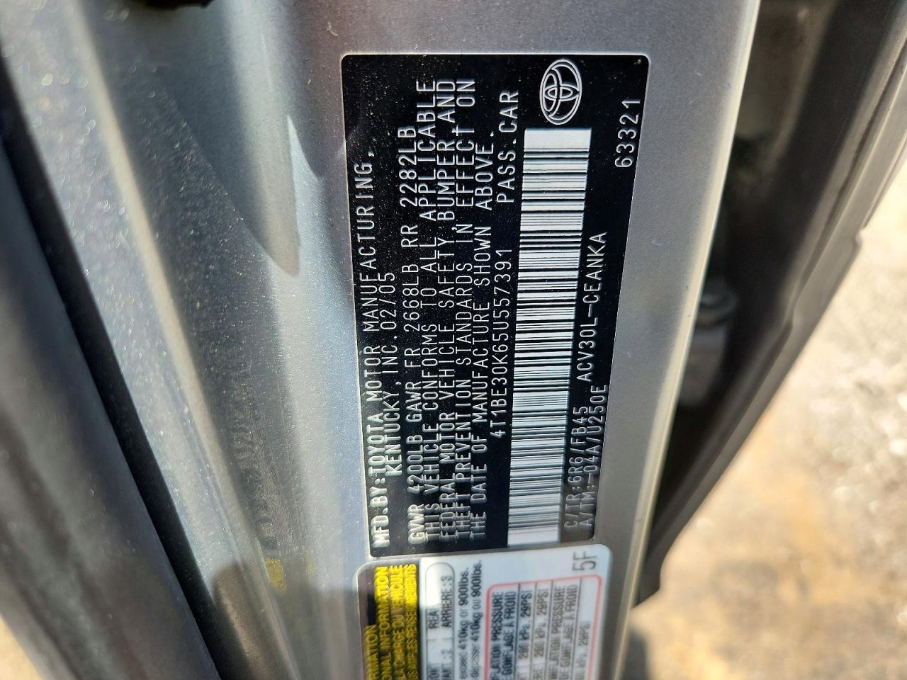 2005 TOYOTA CAMRY