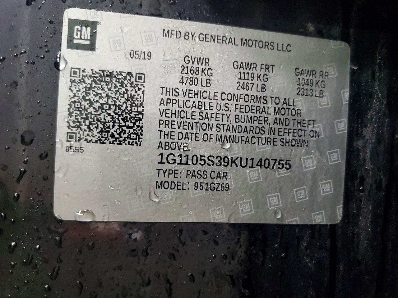 2019 CHEVROLET IMPALA