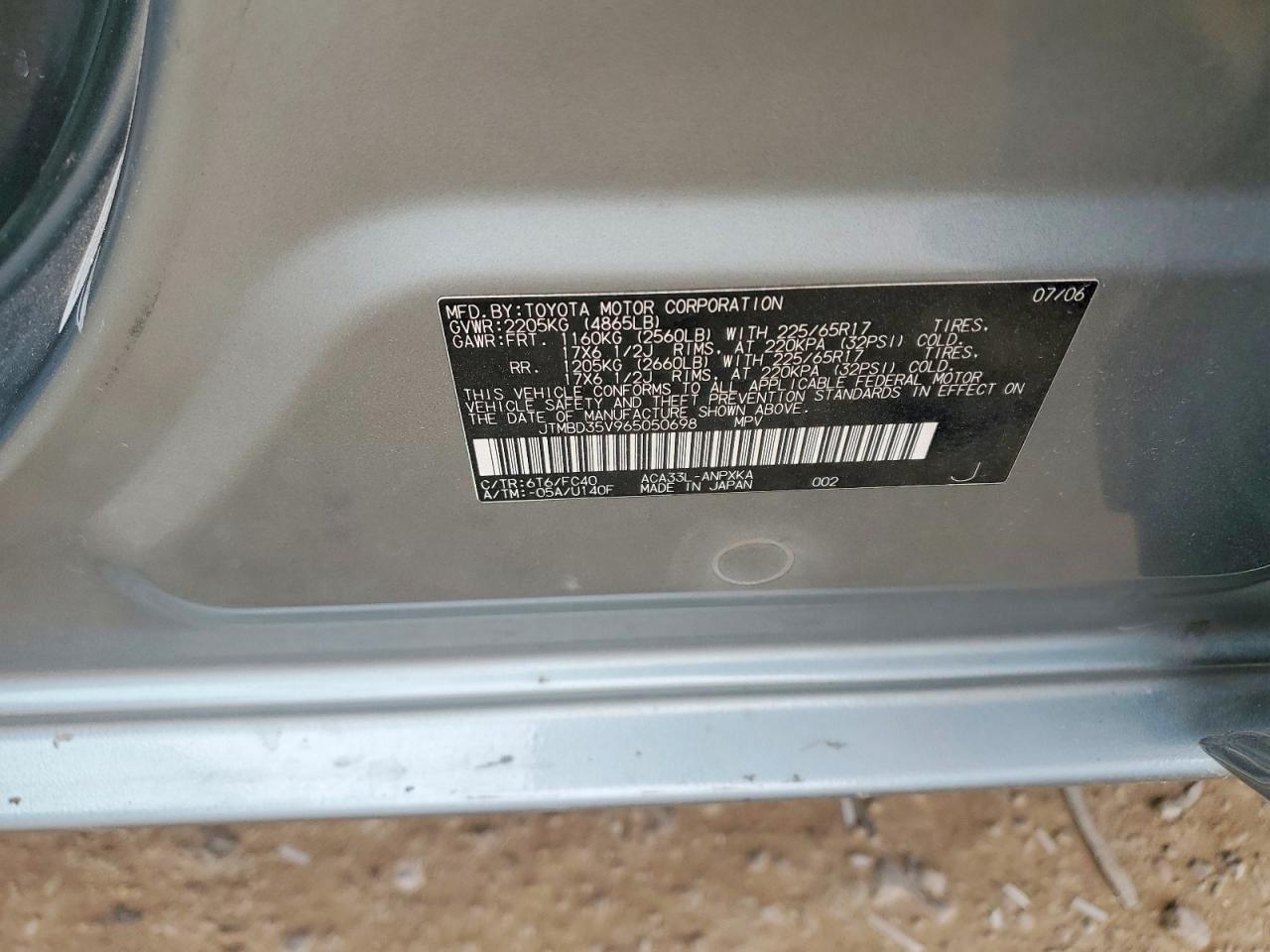 2006 TOYOTA RAV4