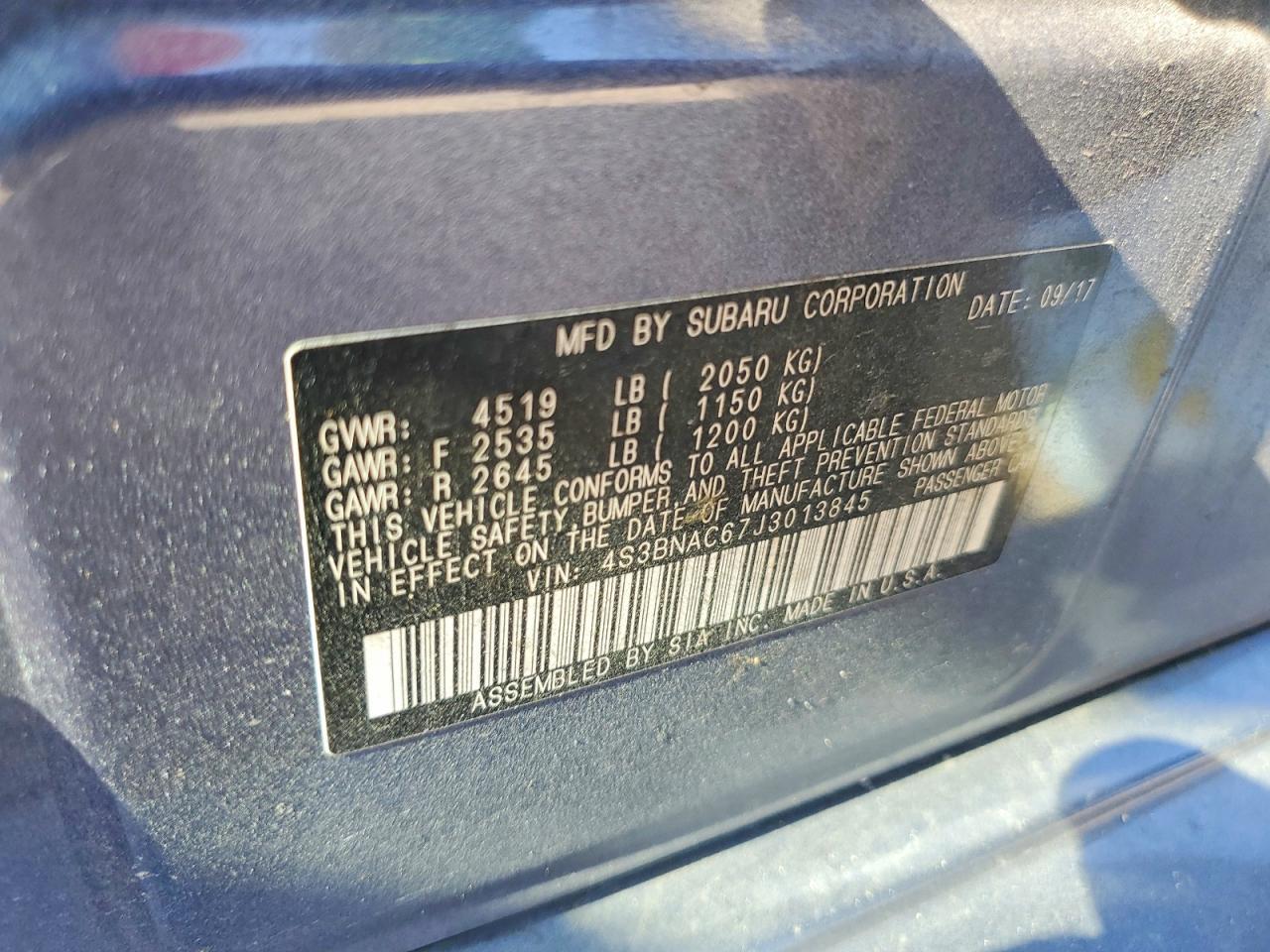 2018 SUBARU Legacy