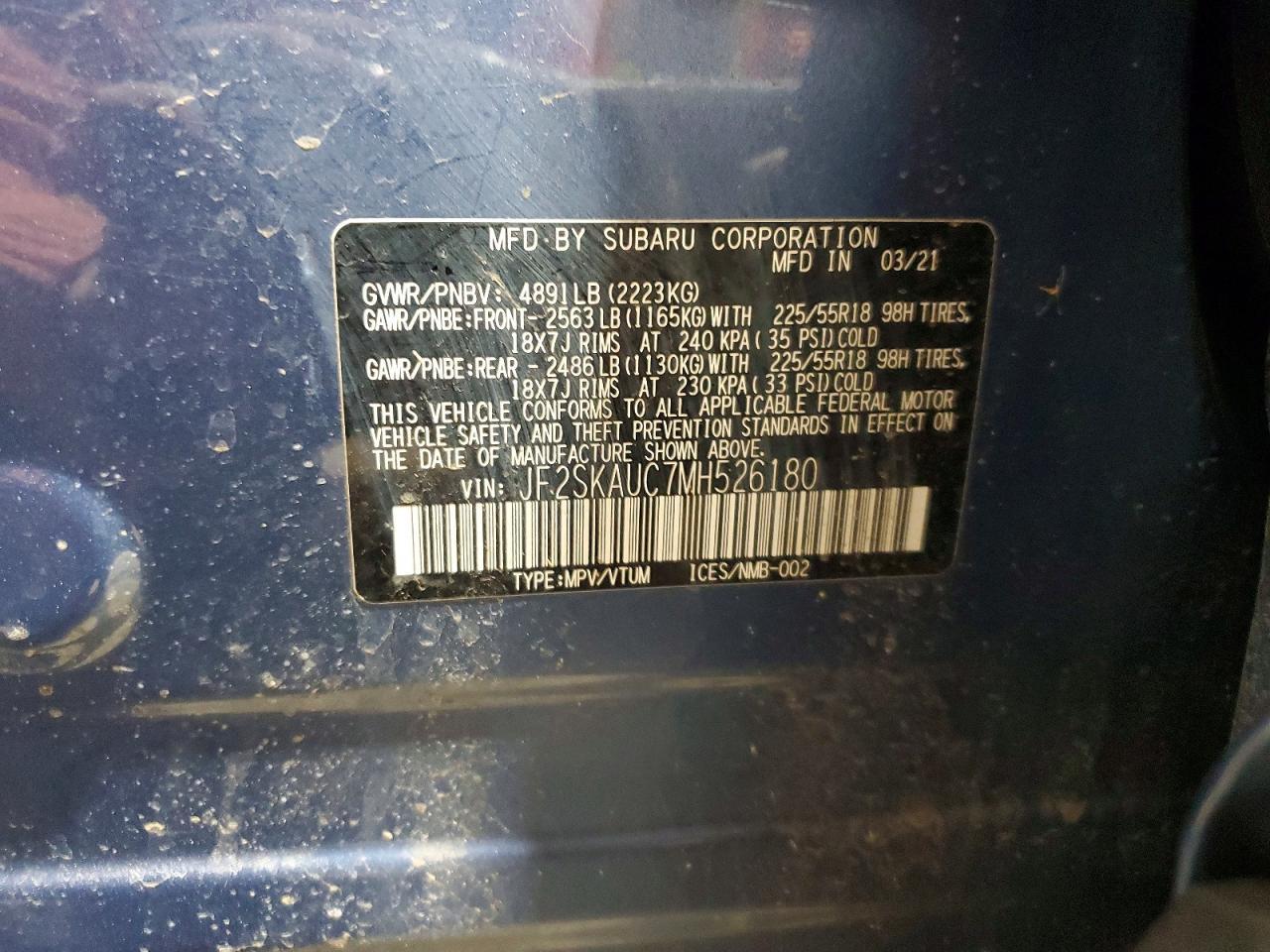 2021 SUBARU FORESTER