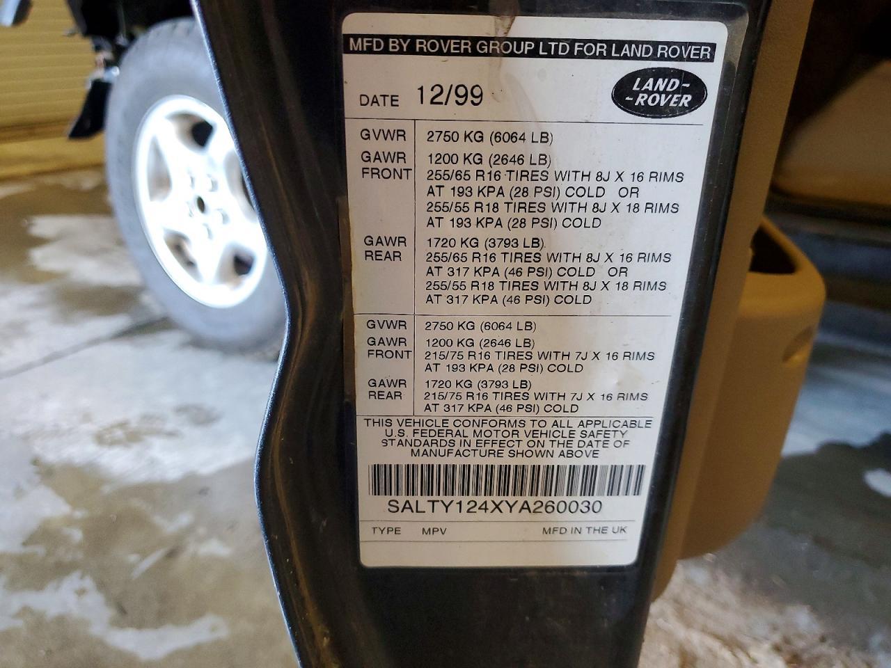 2000 LAND ROVER Discovery