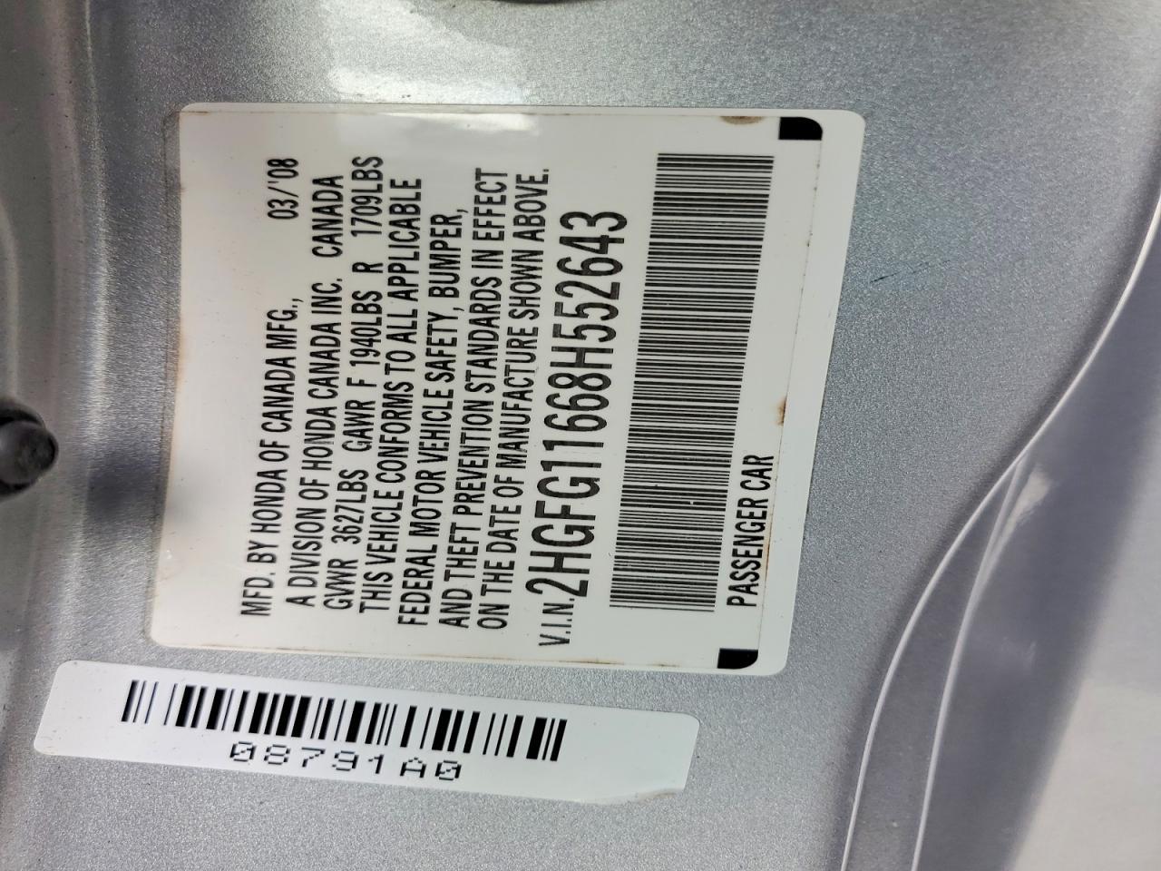 2008 HONDA CIVIC