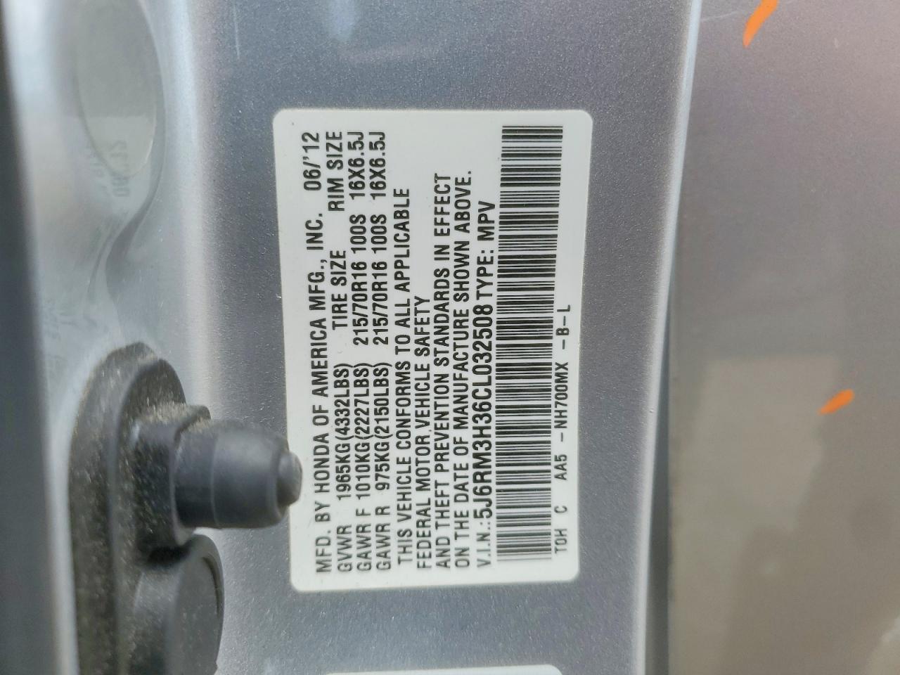 2012 HONDA CR-V