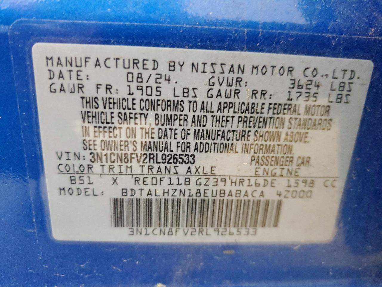 2024 NISSAN VERSA