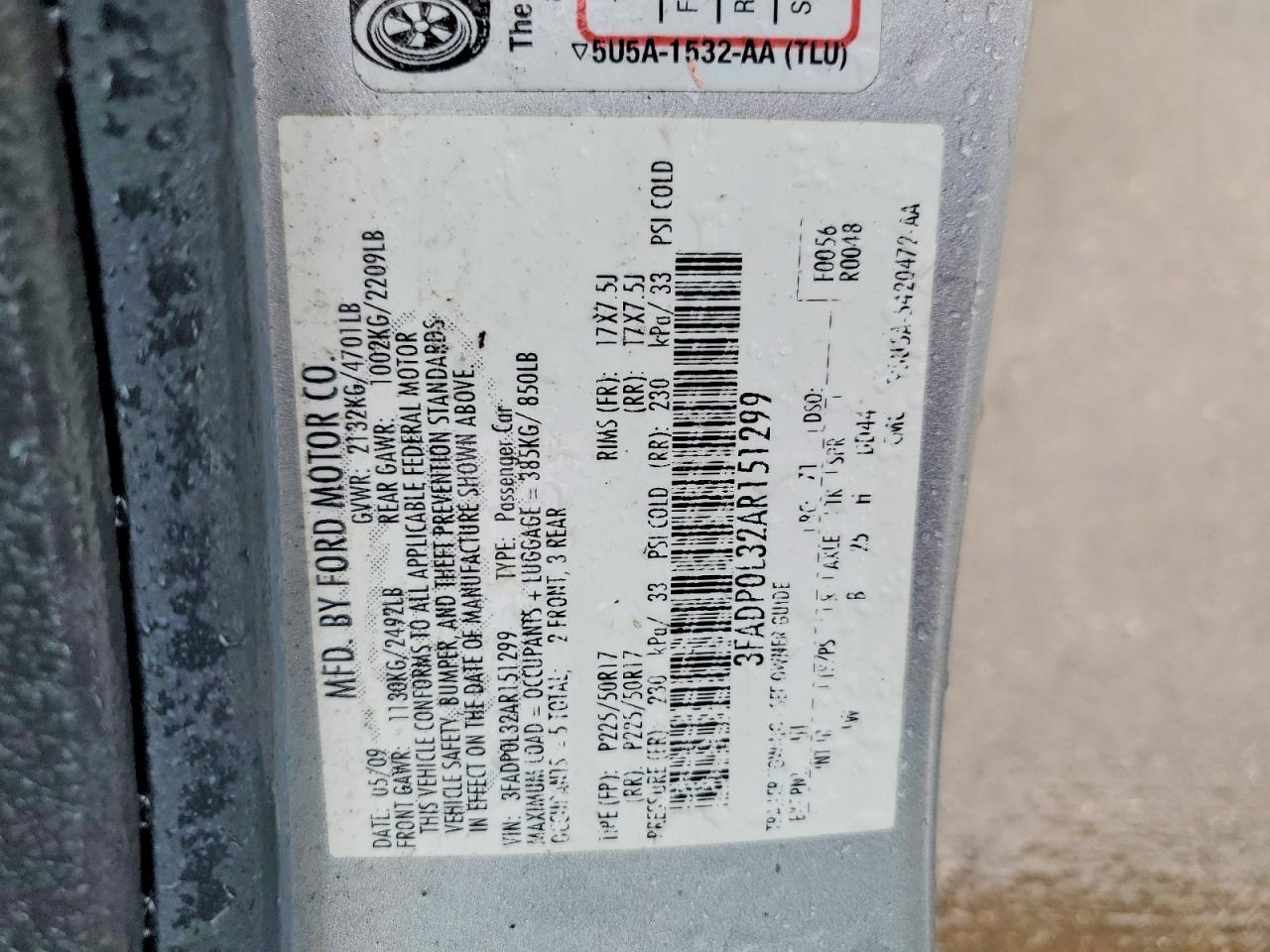 2010 FORD FUSION