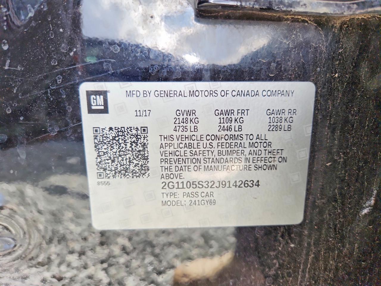 2018 CHEVROLET IMPALA