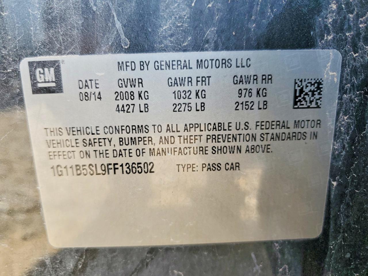 2015 CHEVROLET MALIBU