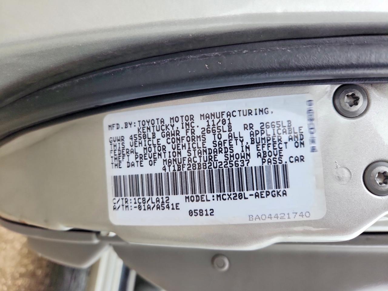 2002 TOYOTA Avalon
