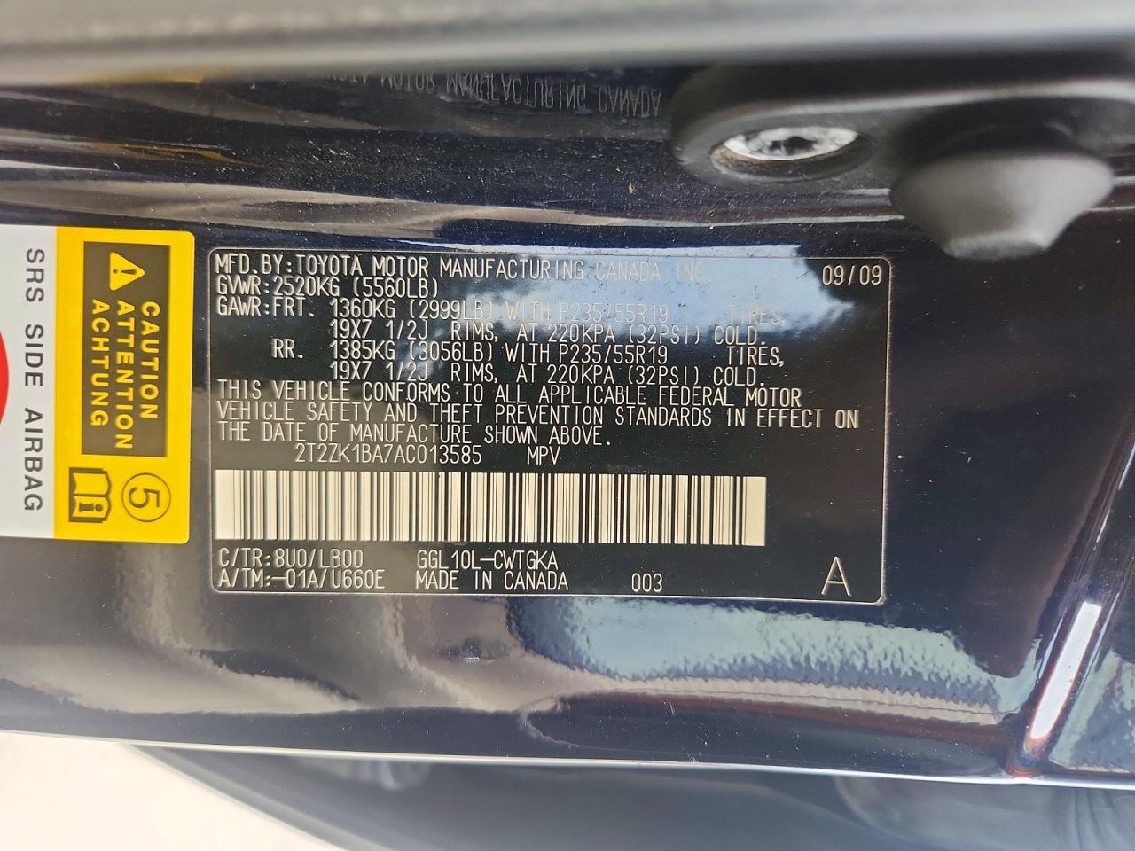2010 LEXUS RX 350