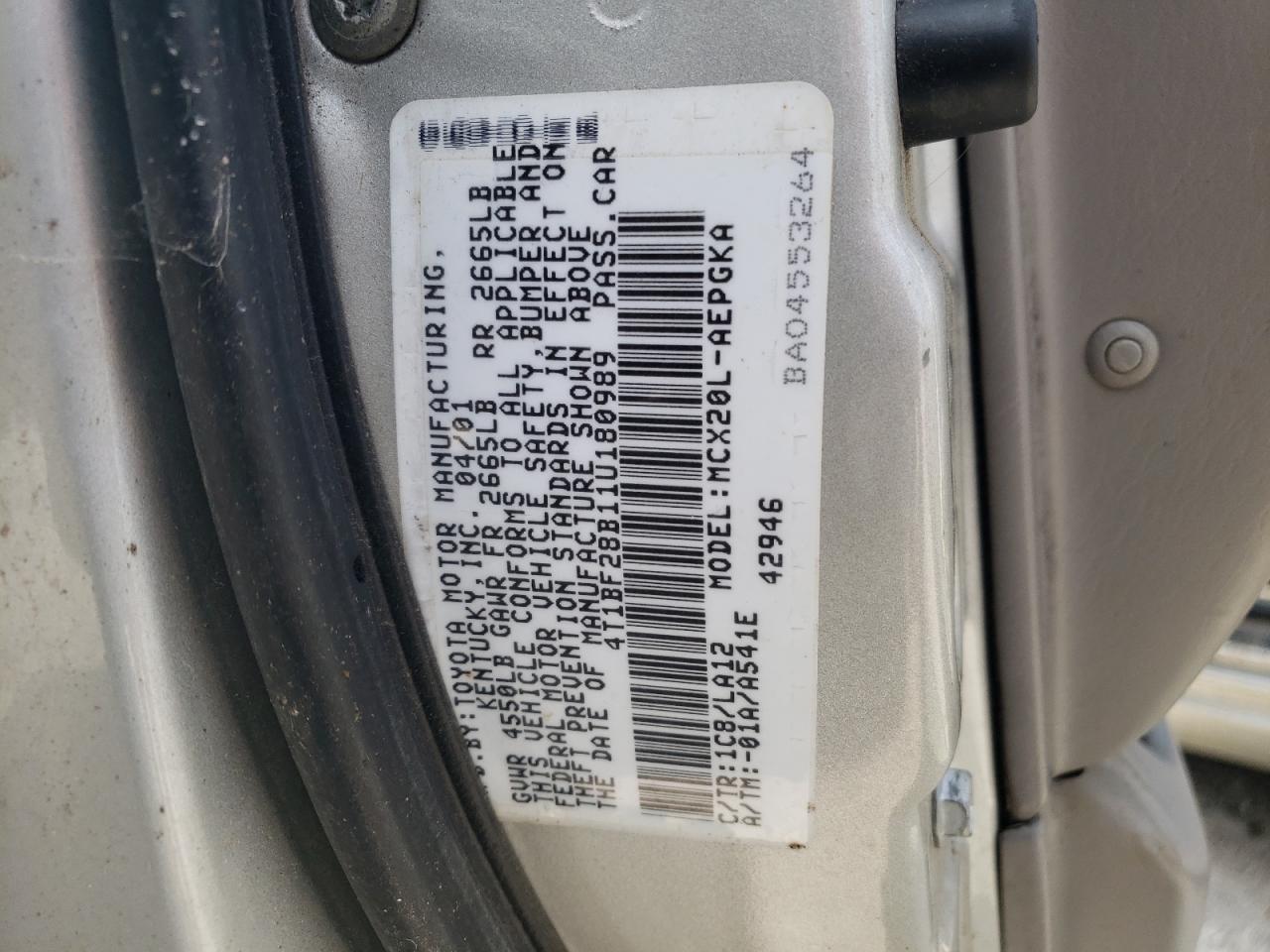 2001 TOYOTA Avalon