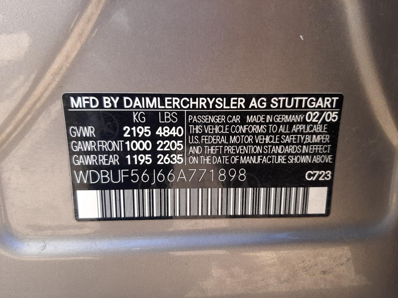 2006 MERCEDES-BENZ E-Class
