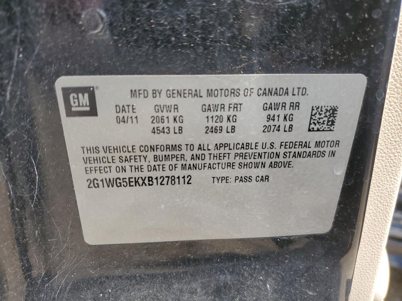 2011 CHEVROLET IMPALA