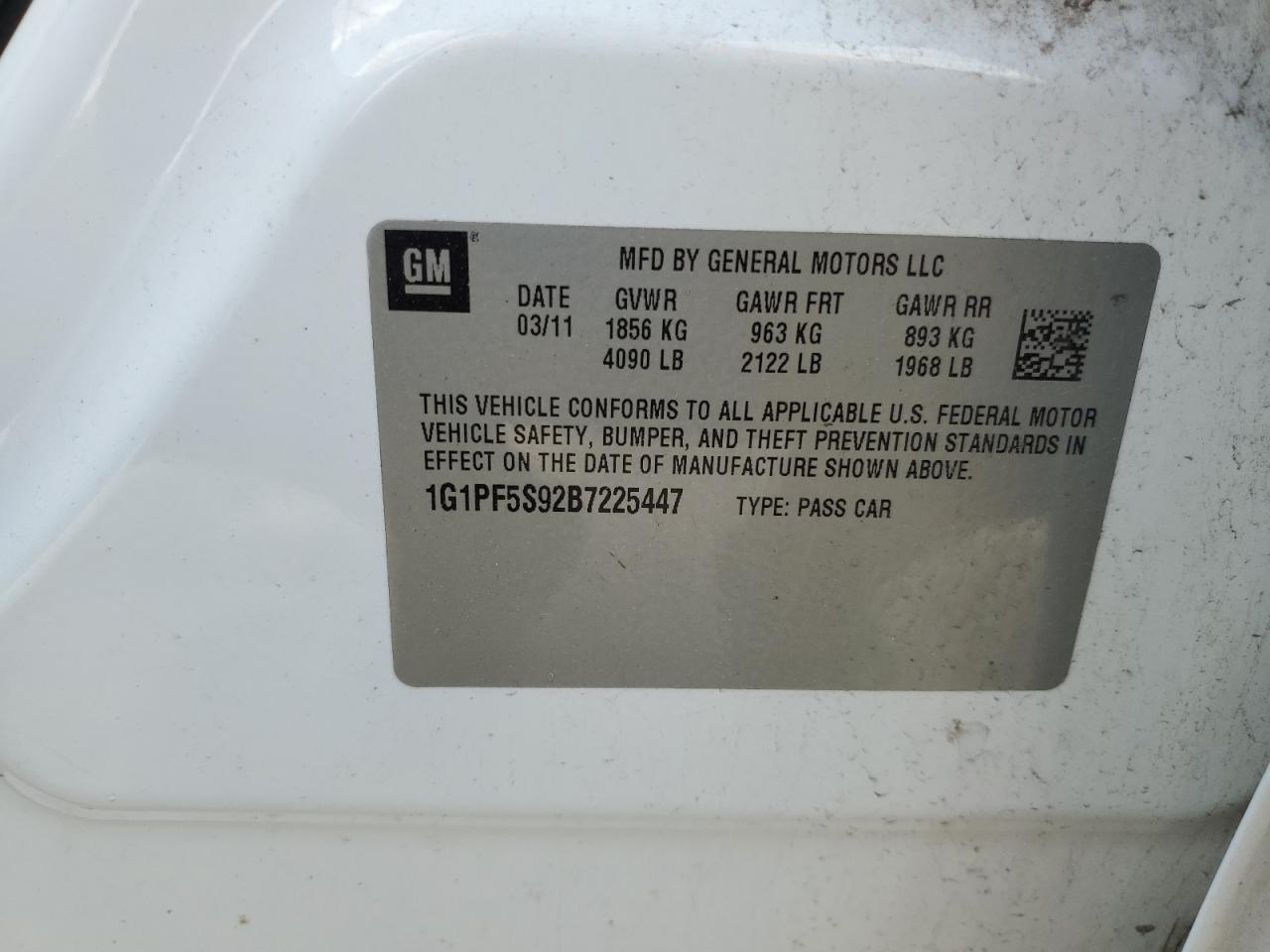 2011 CHEVROLET CRUZE
