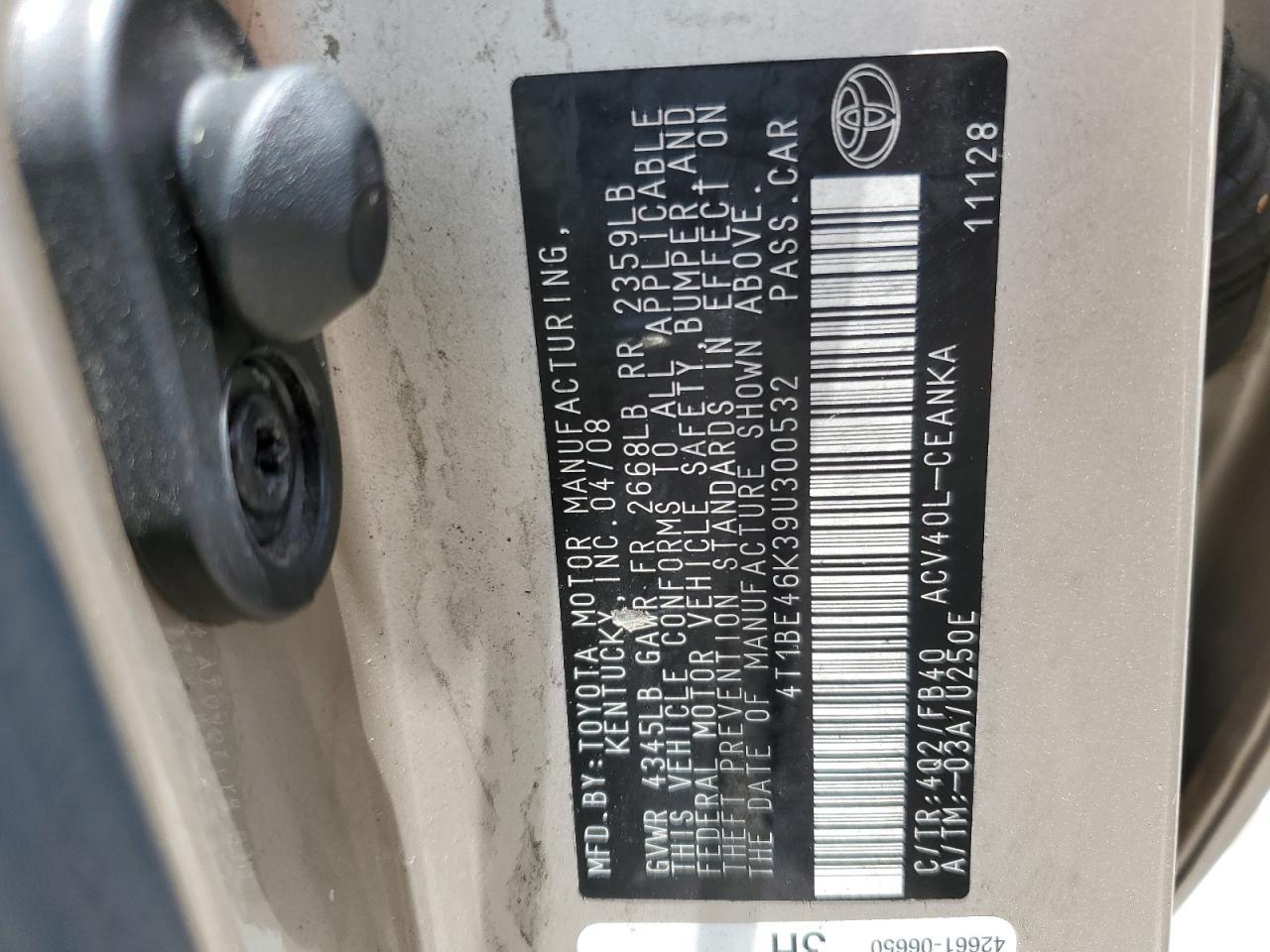 2009 TOYOTA CAMRY