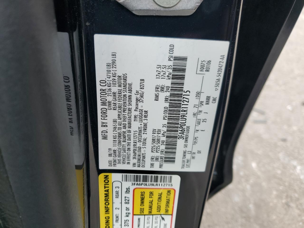 2020 FORD FUSION