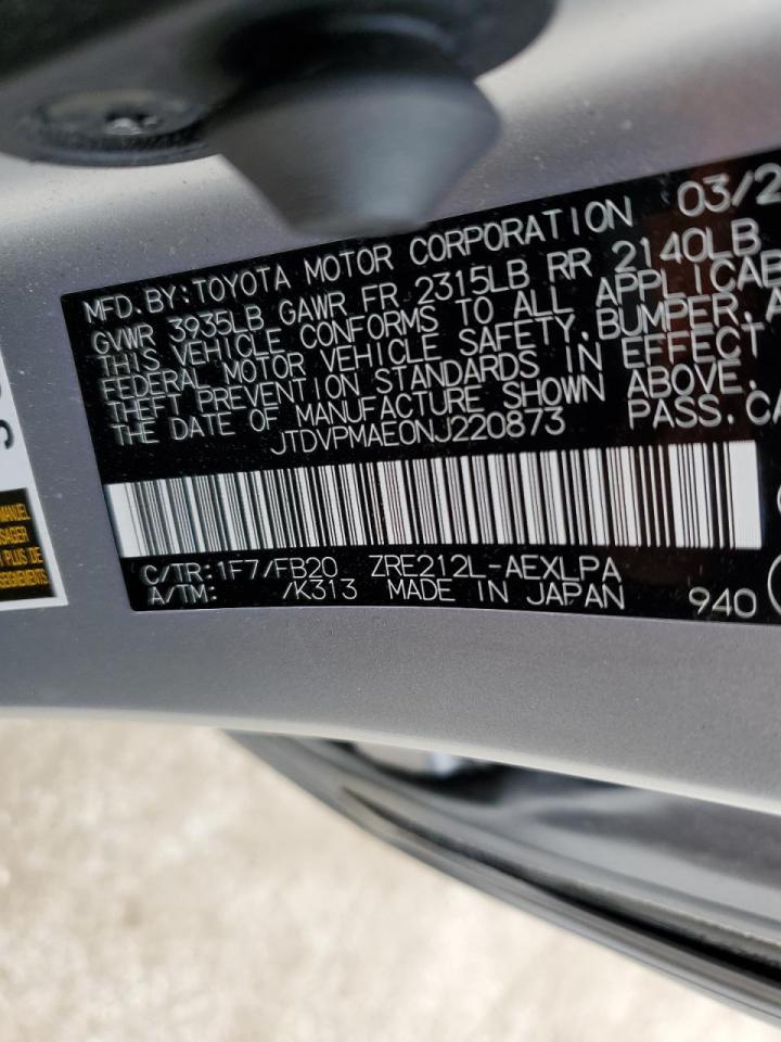 2022 TOYOTA COROLLA