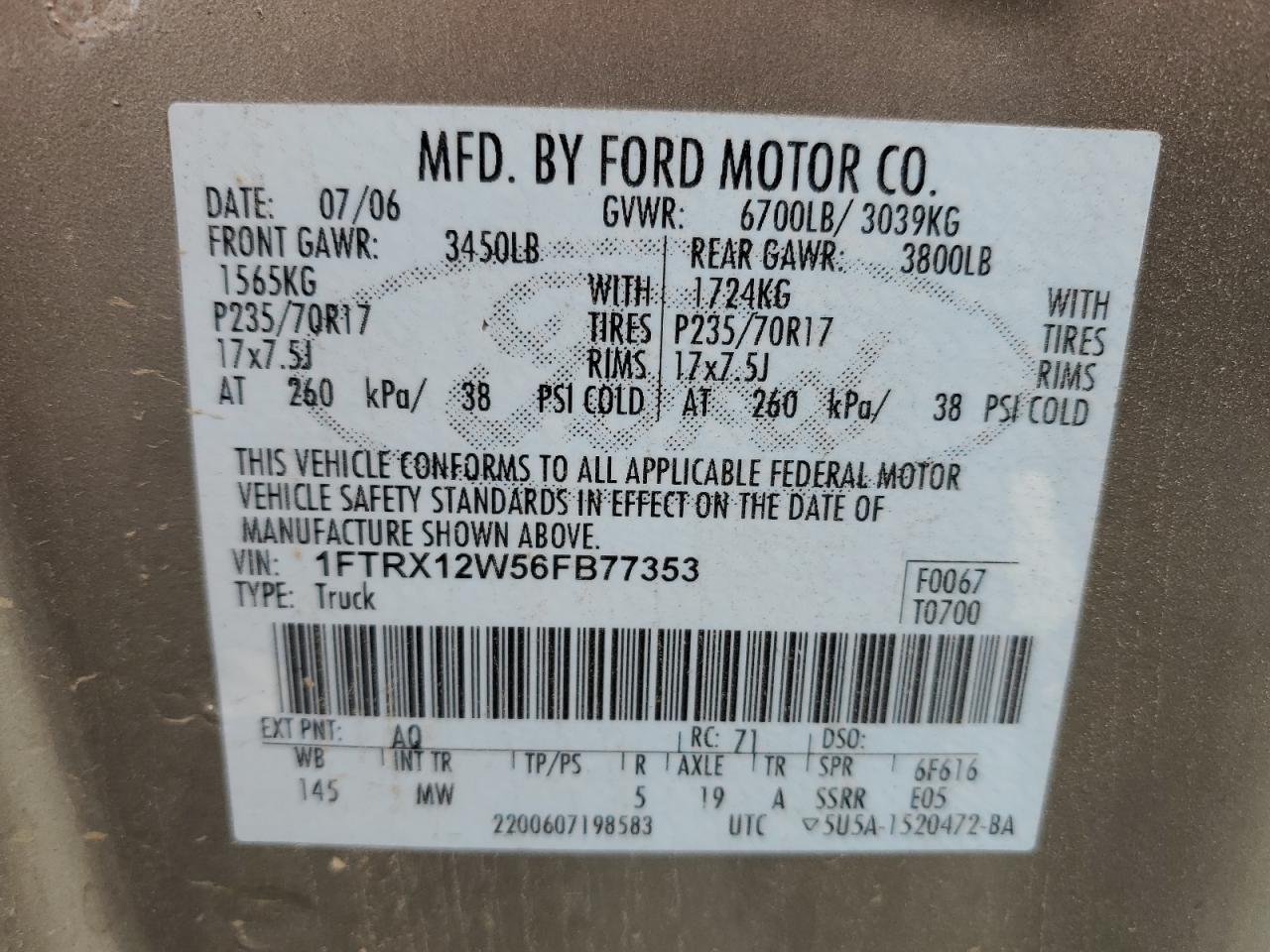 2006 FORD F-150 Lightning