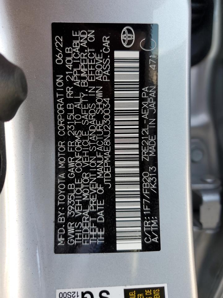 2022 TOYOTA COROLLA