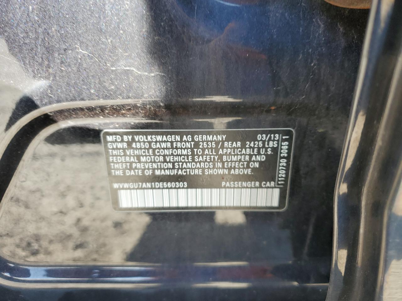 2013 VOLKSWAGEN CC