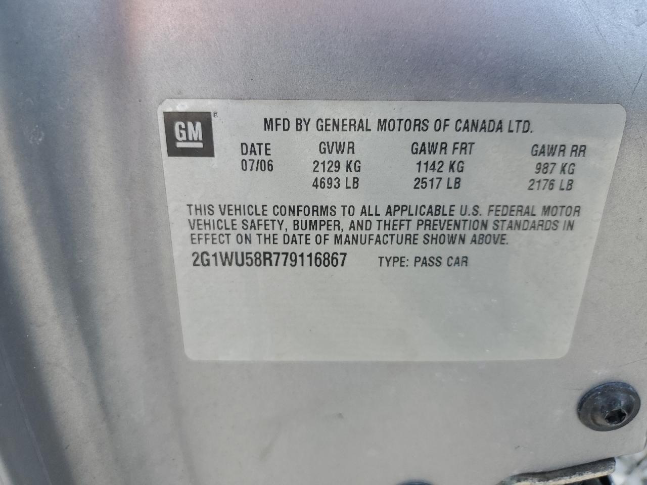 2007 CHEVROLET IMPALA