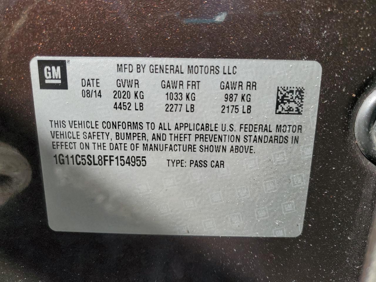 2015 CHEVROLET MALIBU