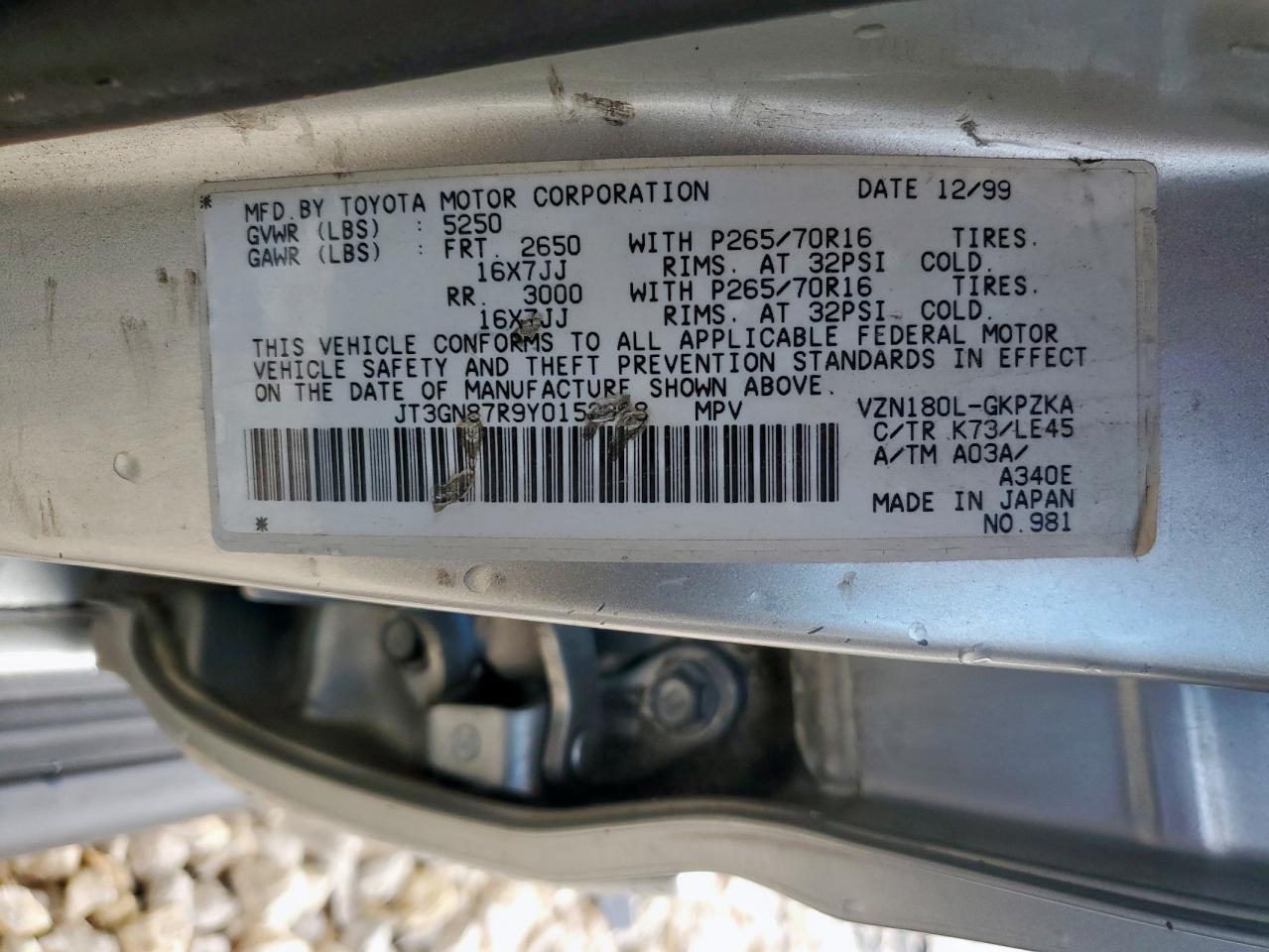 2000 TOYOTA 4Runner