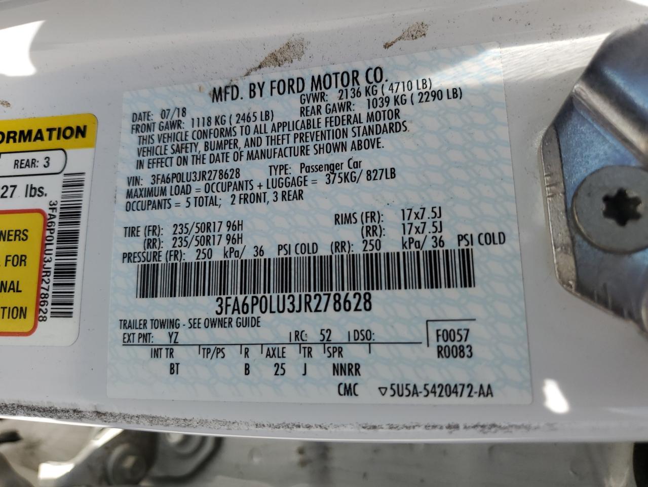 2018 FORD FUSION