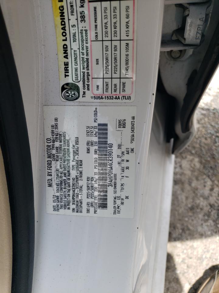 2012 FORD FUSION