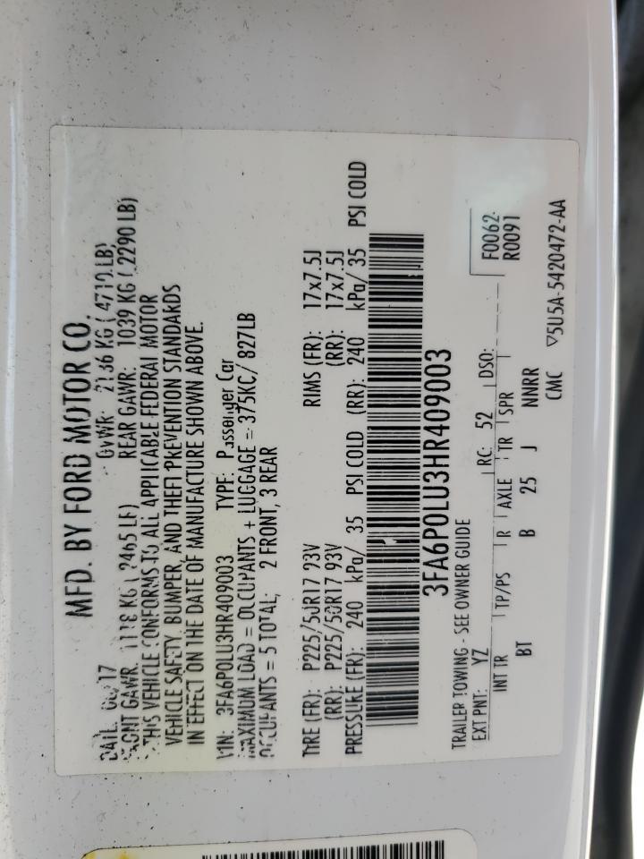 2017 FORD FUSION