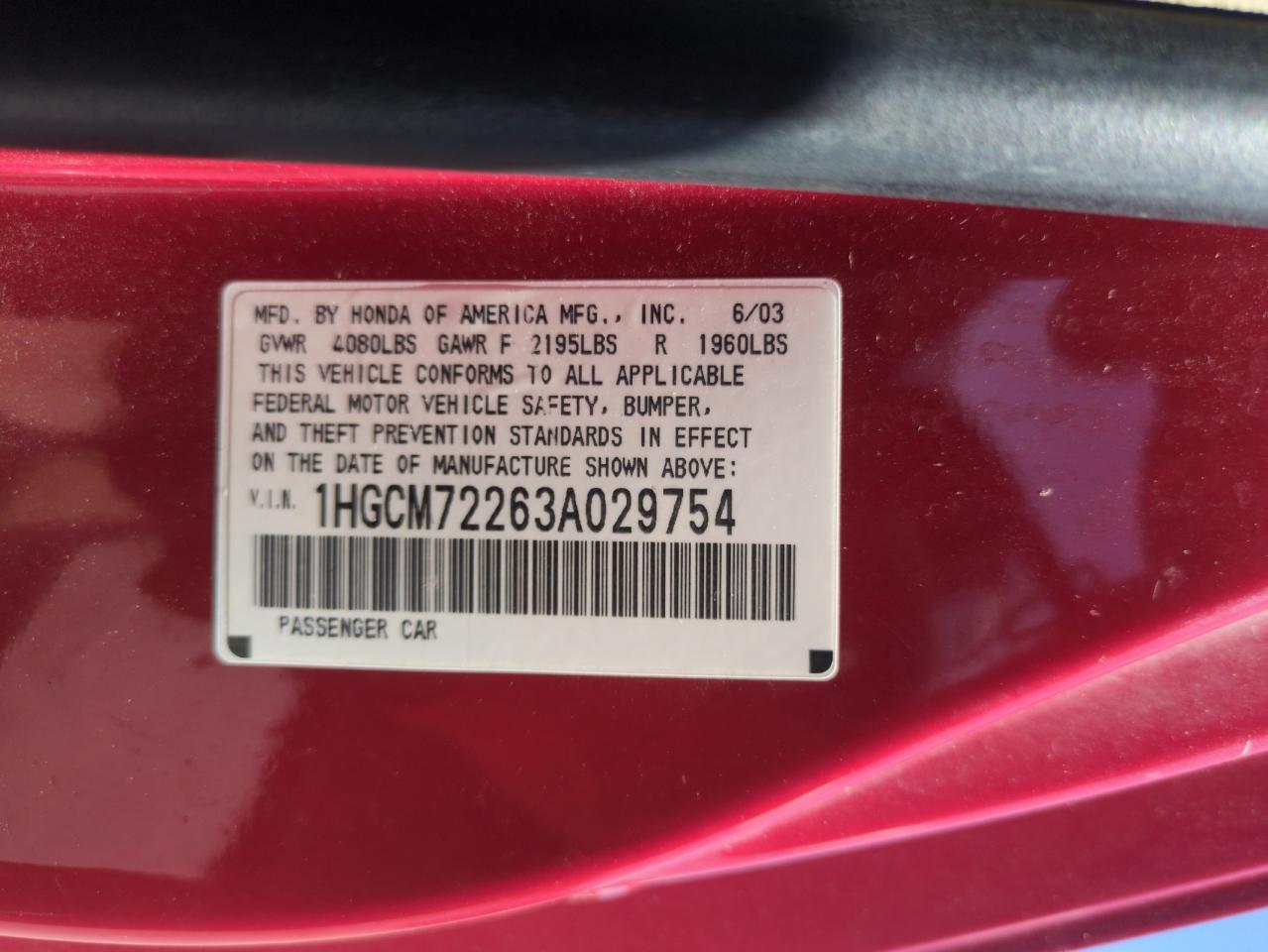 2003 HONDA ACCORD