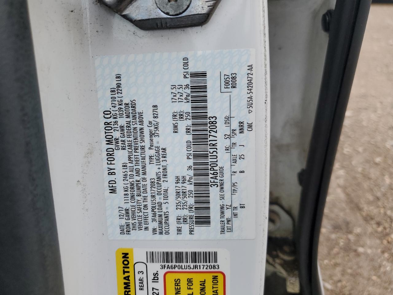 2018 FORD FUSION