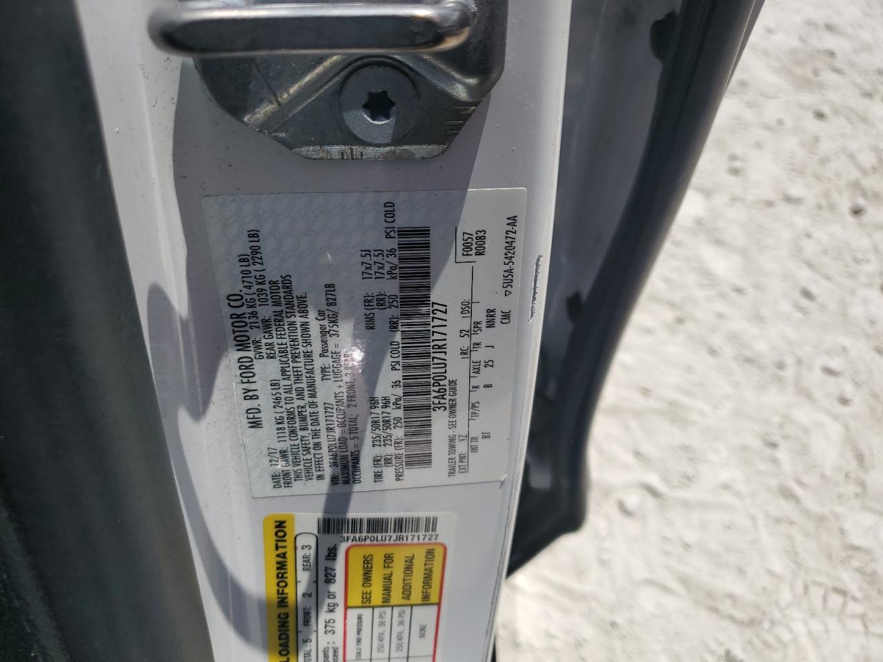 2018 FORD FUSION