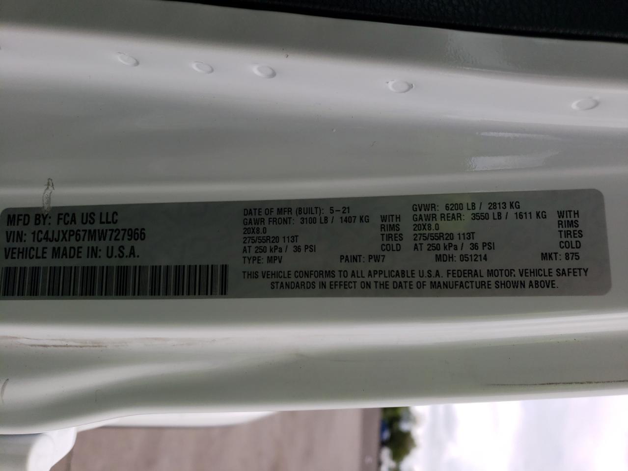2021 JEEP WRANGLER
