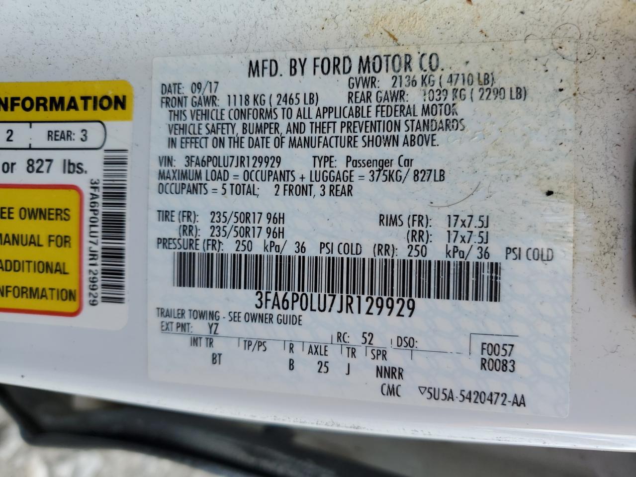 2018 FORD FUSION