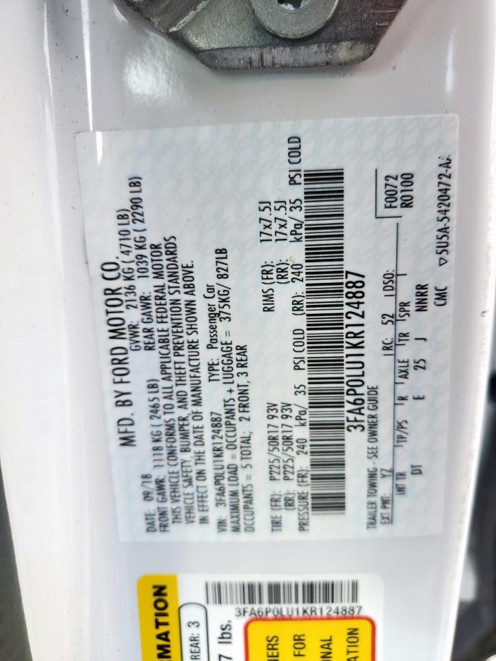 2019 FORD FUSION