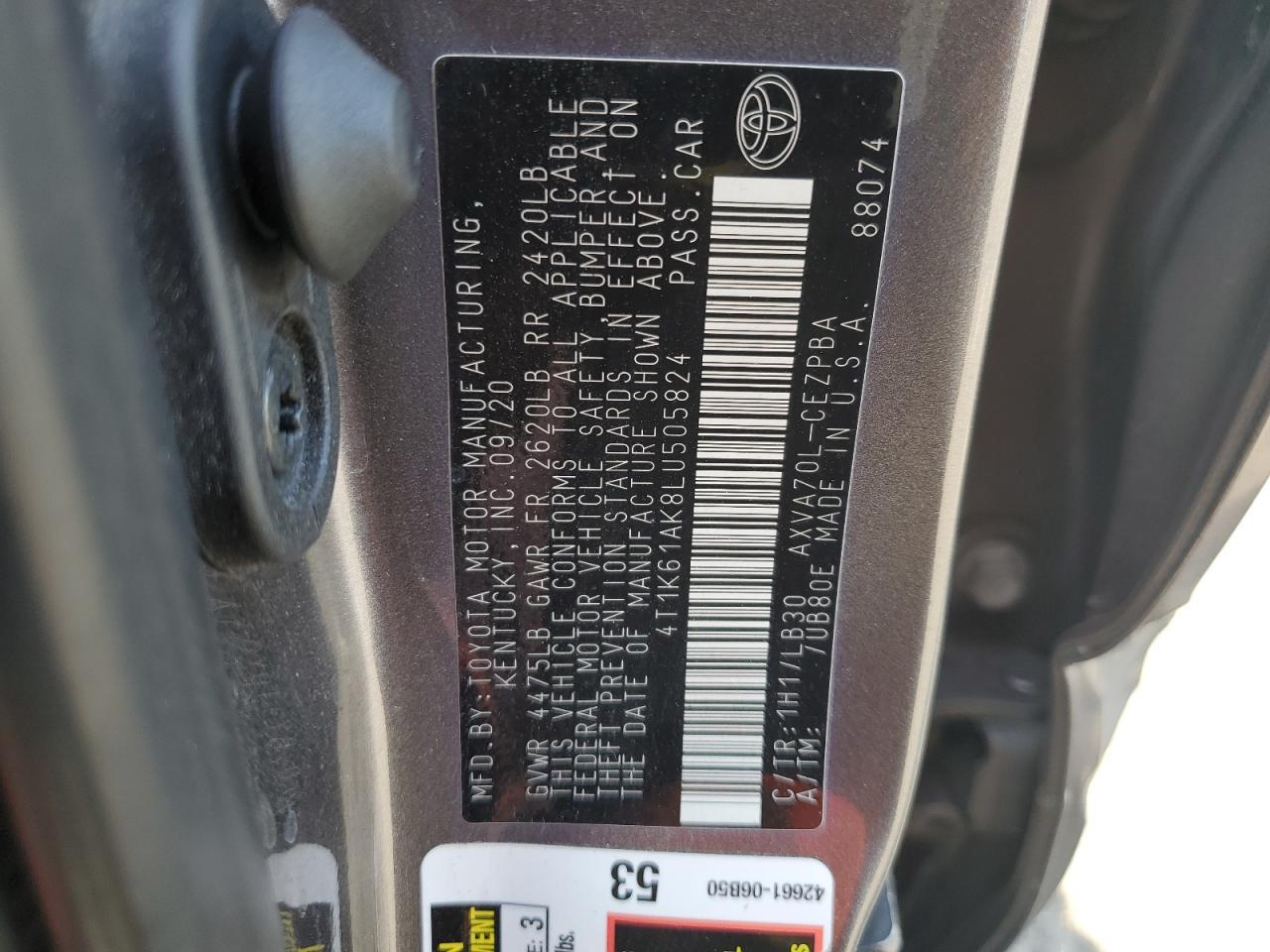 2020 TOYOTA CAMRY