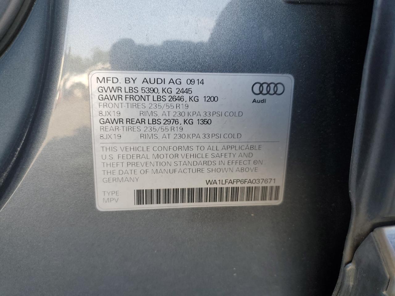 2015 AUDI Q5