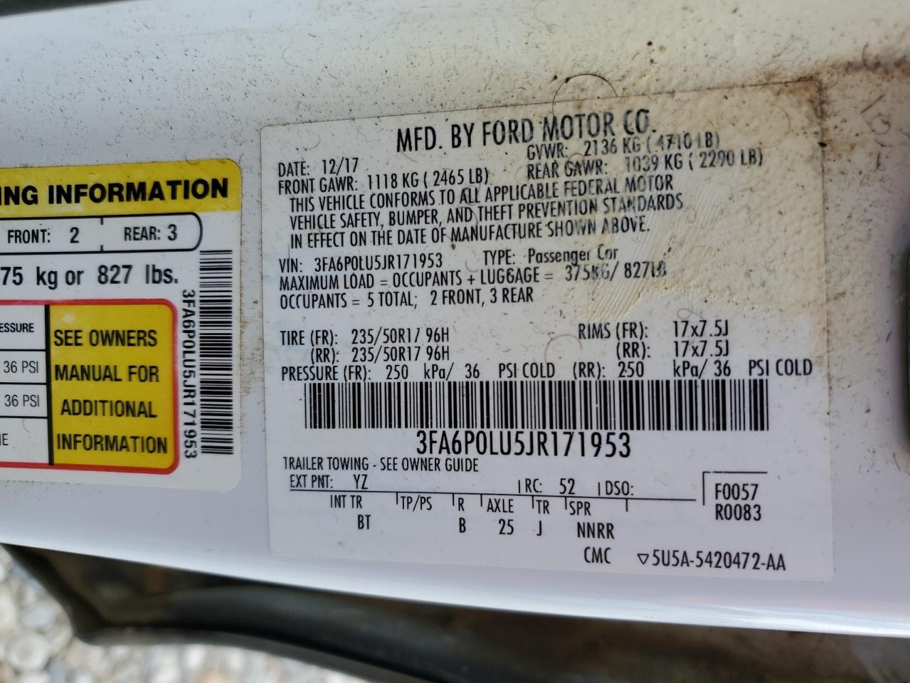 2018 FORD FUSION