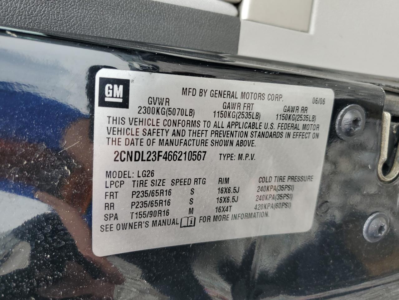 2006 CHEVROLET EQUINOX