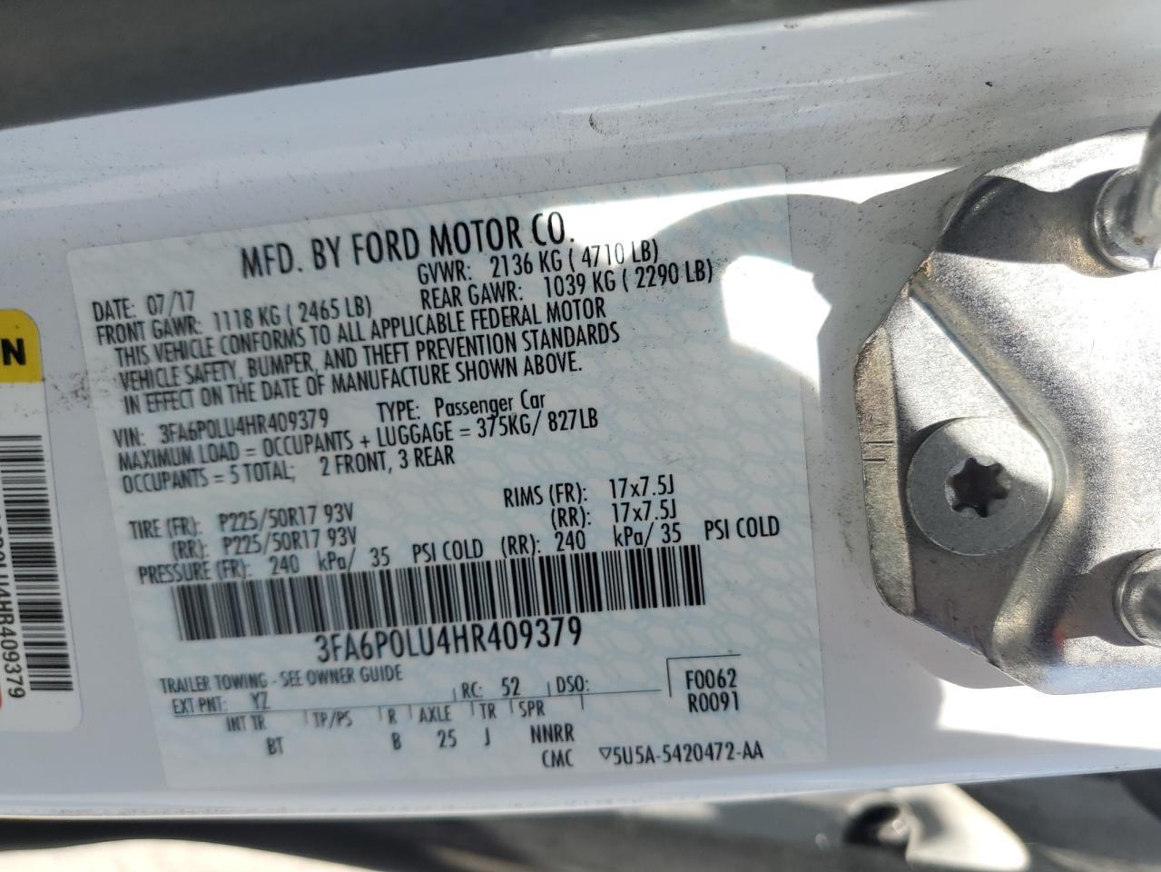 2017 FORD FUSION