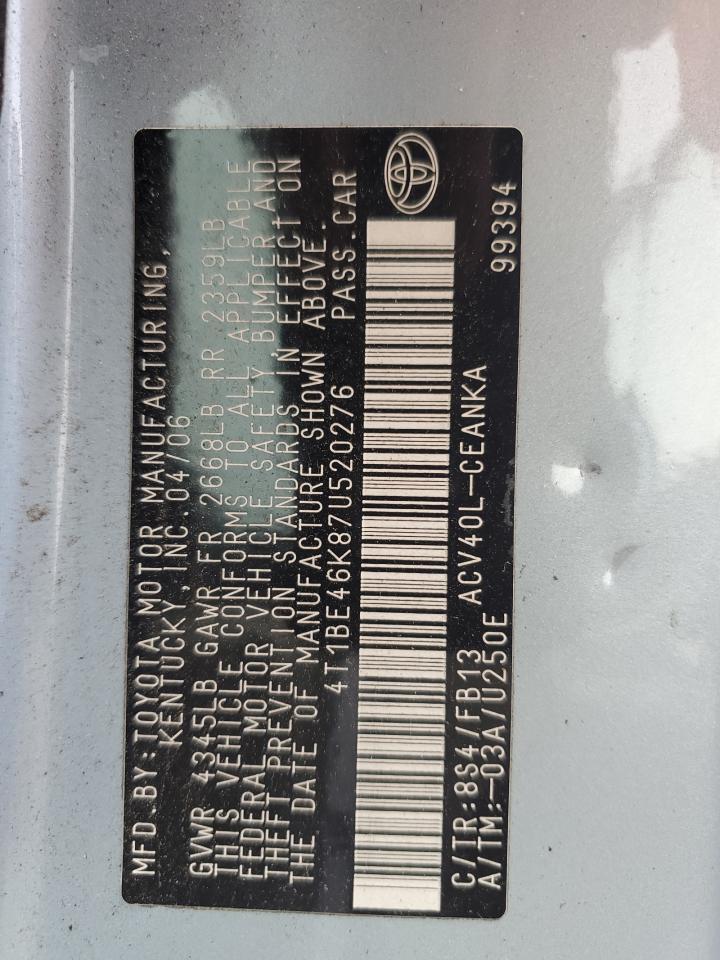 2007 TOYOTA CAMRY