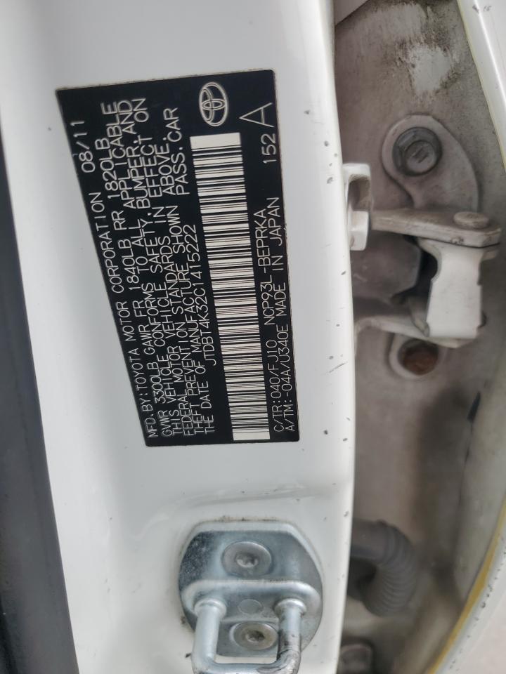 2012 TOYOTA YARIS