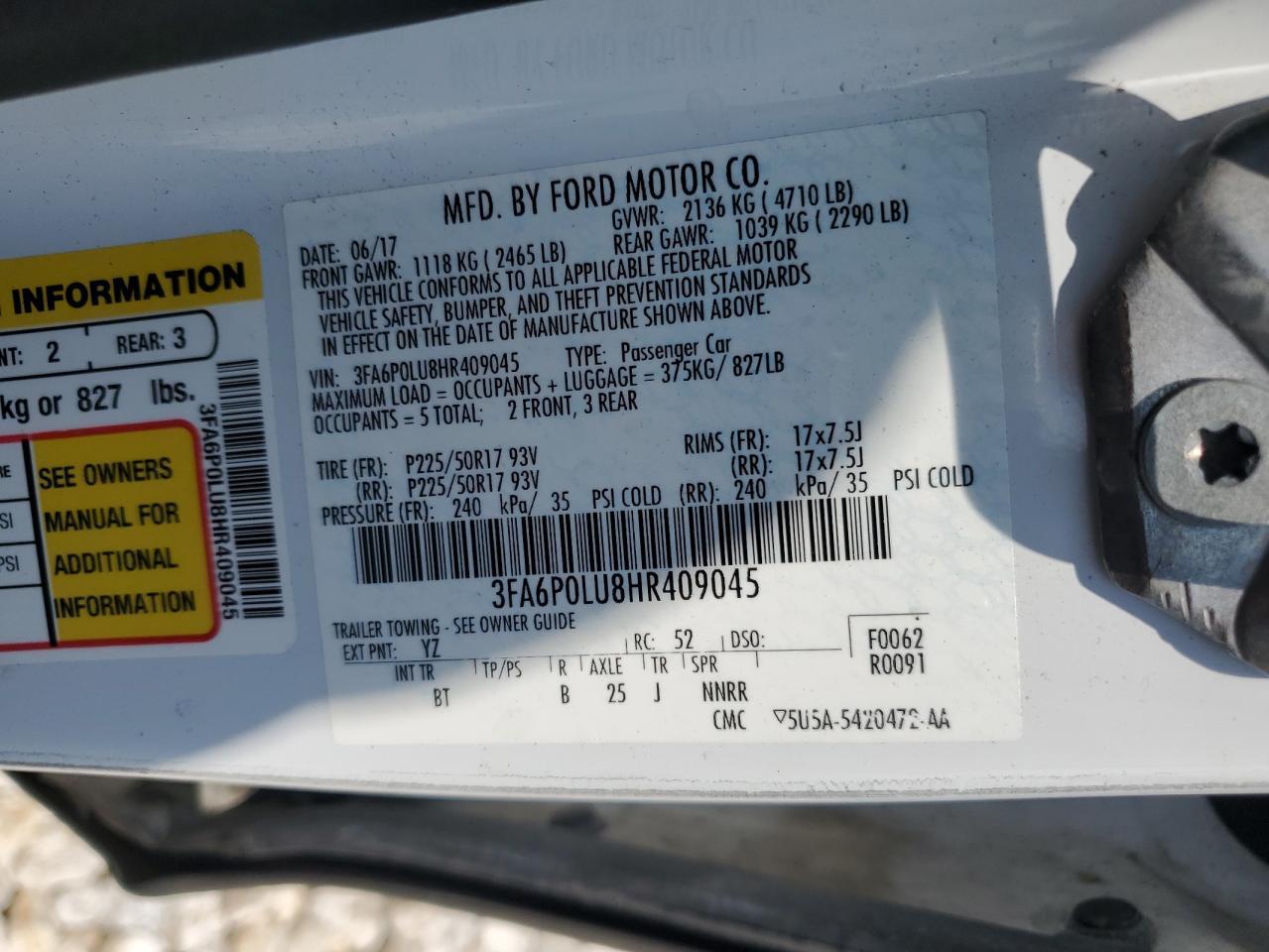 2017 FORD FUSION