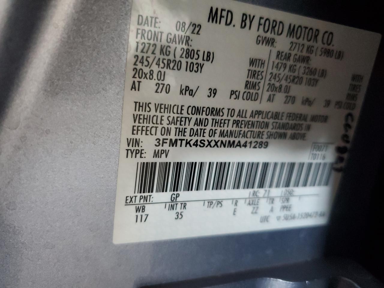 2022 FORD MUSTANG