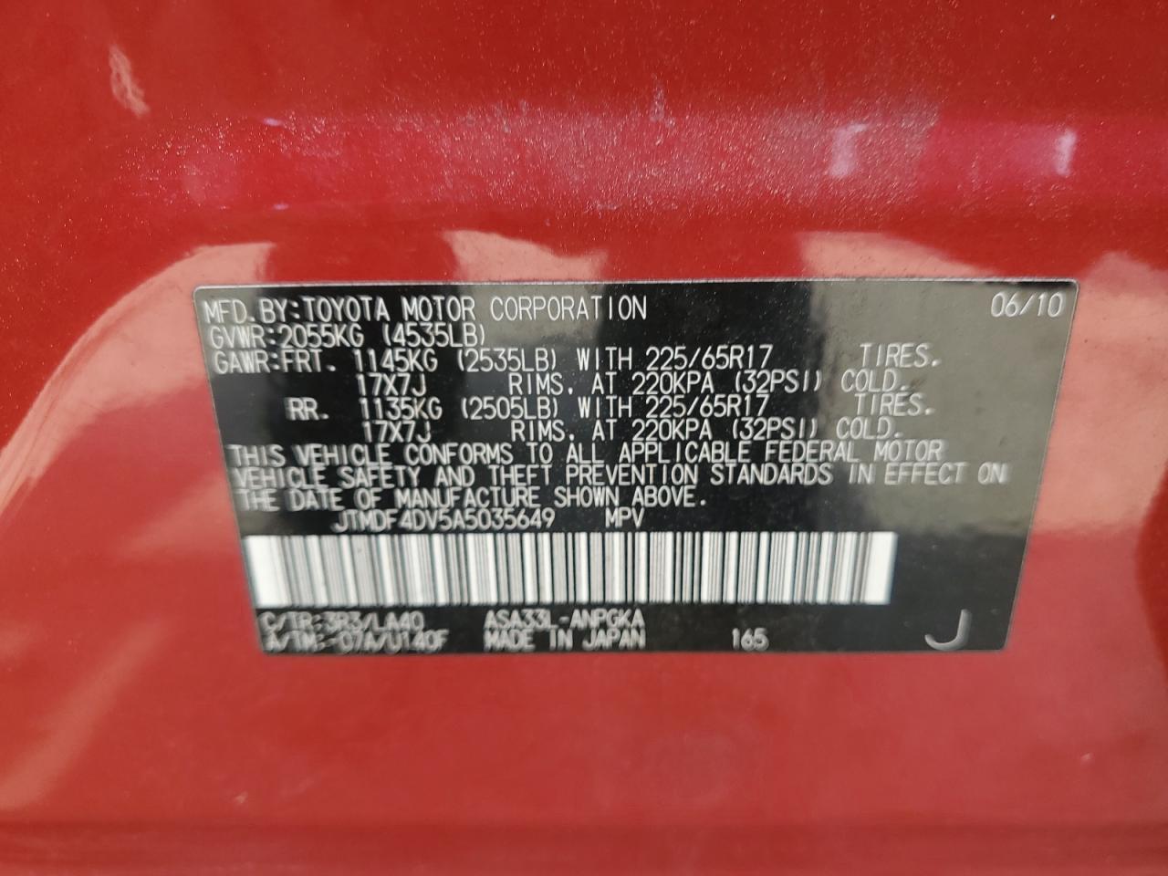 2010 TOYOTA RAV4
