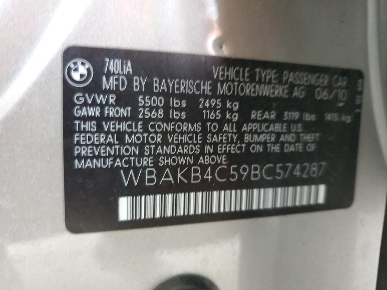 2011 BMW 7 series