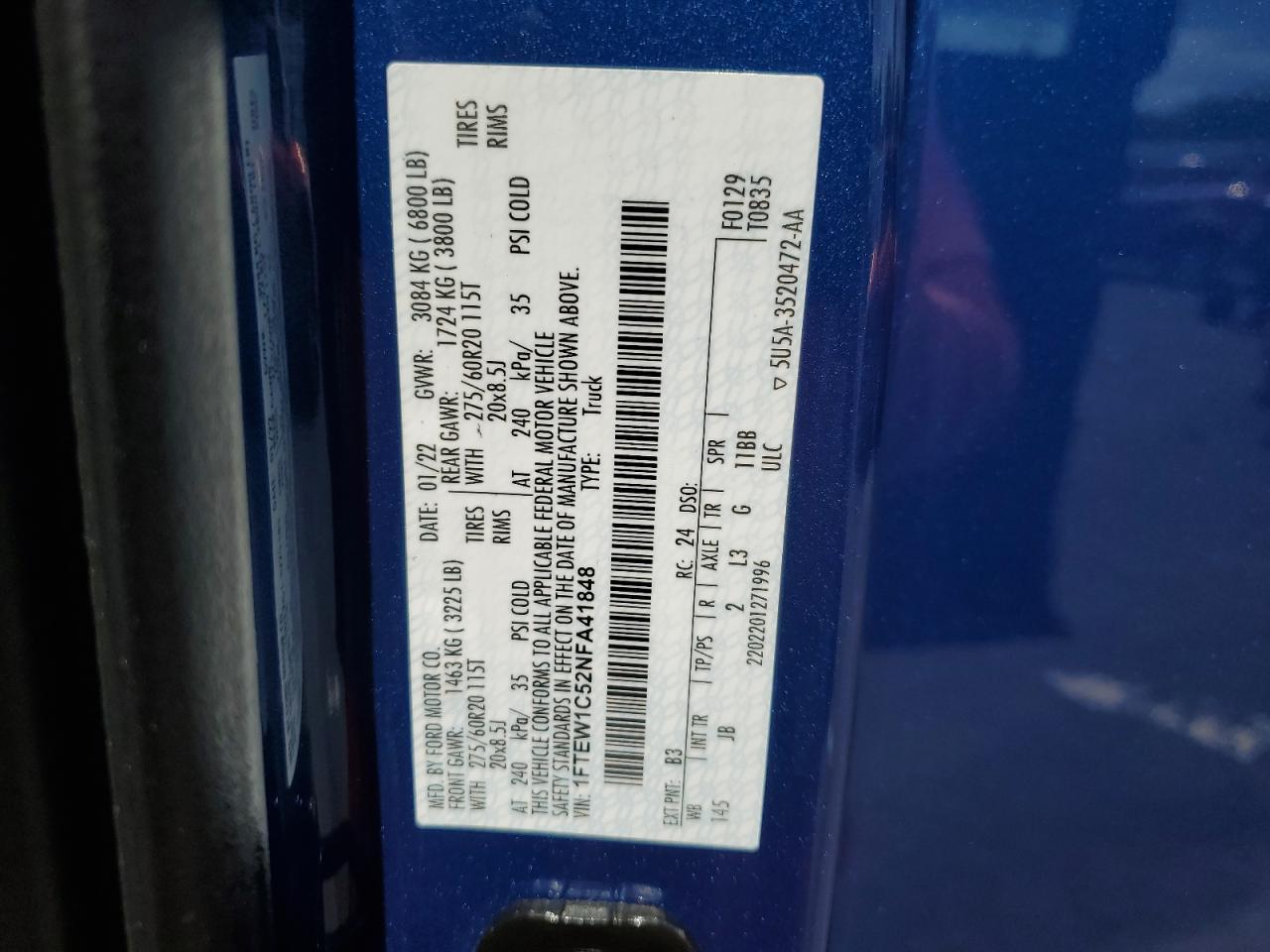 2022 FORD F-150