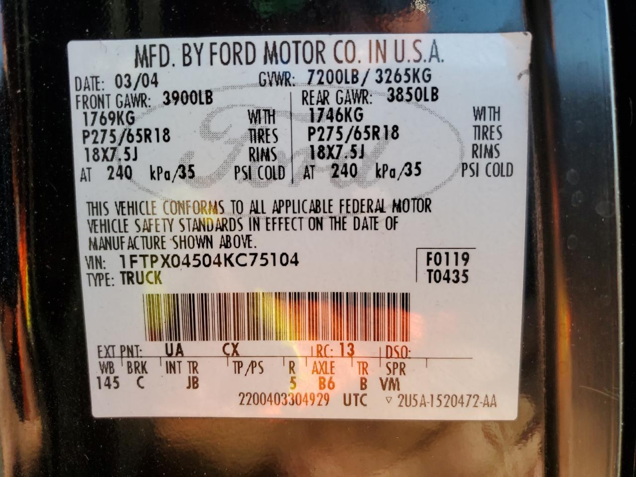 2004 FORD F-150