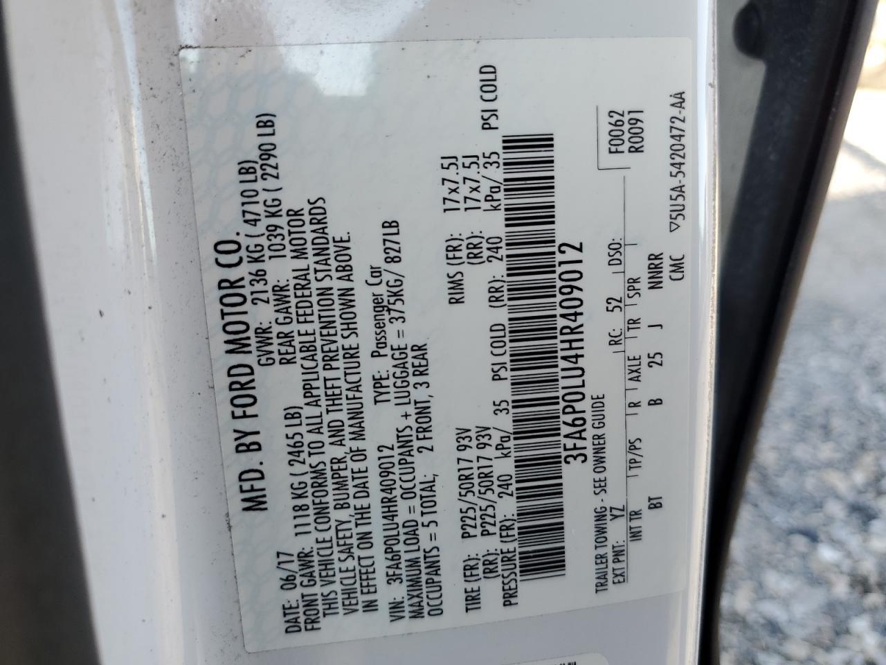2017 FORD FUSION